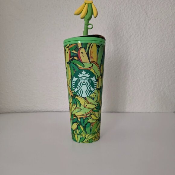 Starbucks x Farm Rio Green & Yellow Banana Print Tumbler Summer 2025 NWT - Picture 1 of 4